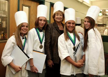 Freeholder Director Barbara J. McMorrow congratulates the culinary award winners